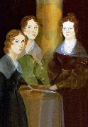Branwell Bronte A painting of the three Bronta sisters oil painting